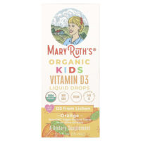 Organic Kids Vitamin D3, жидкие капли, для детей от 4 до 13 лет, со вкусом апельсина, 640 МЕ, 15 мл (0,5 жидк. Унции) — MaryRuth's