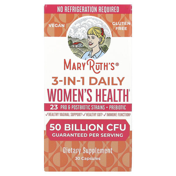 mro62156_v_12.jpg 3 в 1 Daily Women's Health, 50 млрд КОЕ, 30 капсул — MaryRuth's