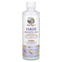Hair Growth Max, липосомальный продукт, миндальное печенье, 450 мл (15,22 жидк. унции) — MaryRuth's
