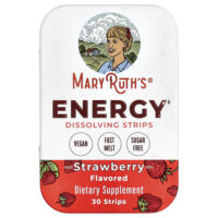 Полоски для растворения энергии, клубника`` 30 полосок — MaryRuth's