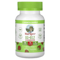 D3 и B12, жевательные конфеты, со вкусом клубники, 60 жевательных конфет — MaryRuth's