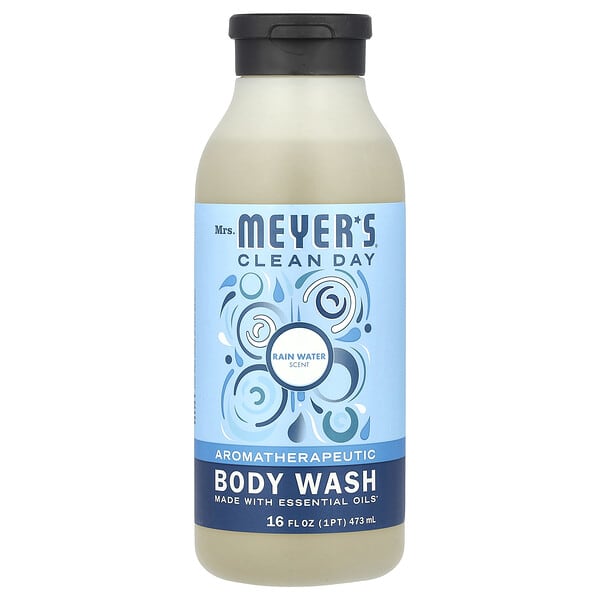 mrs11218_v_14.jpg Гель для душа, дождевая вода, 473 мл (16 жидк. унц.) — Mrs. Meyers Clean Day