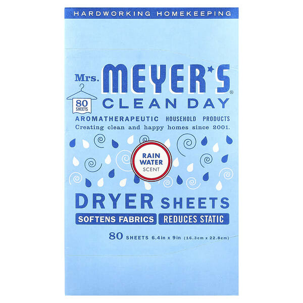mrs11559_v_34.jpg Простыни для сушки, дождевая вода`` 80 листов — Mrs. Meyers Clean Day