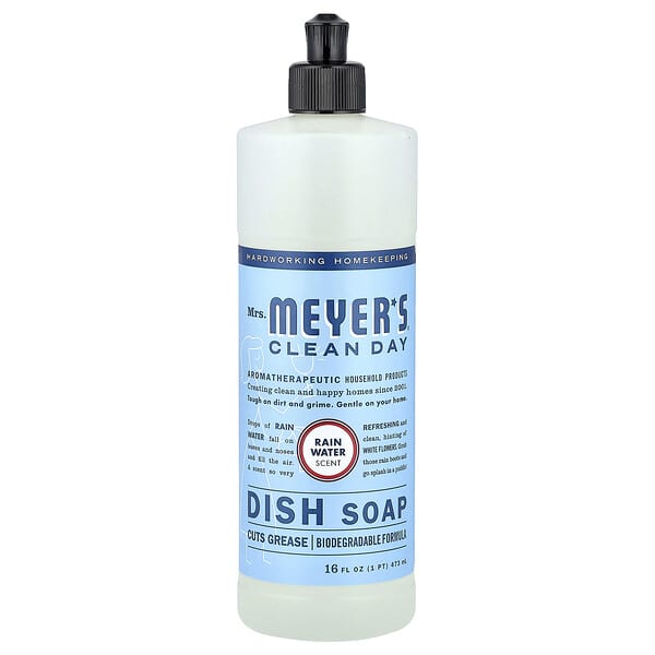 mrs11926_v_8.jpg Мыло для посуды, дождевая вода, 473 мл (16 жидк. Унций) — Mrs. Meyers Clean Day