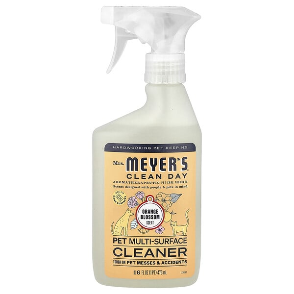 mrs12106_v_8.jpg Pet Multi-Surface Cleaner, апельсиновый цвет, 473 мл (16 жидк. Унций) — Mrs. Meyers Clean Day