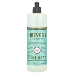 Жидкость для мытья посуды, аромат базилика, 16 жидк. унц. (473 мл) — Mrs. Meyers Clean Day