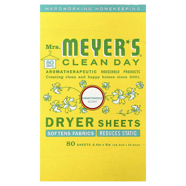 mrs70115_v_16.jpg салфетки для сушки волос, жимолость, 80 шт. — Mrs. Meyers Clean Day