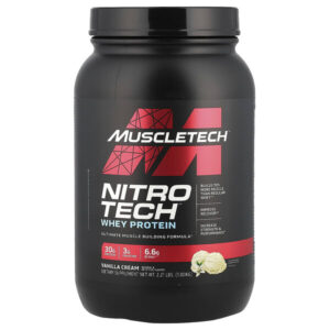 Nitro-Tech™ Whey Protein, ванильный крем, 1 кг (2,21 фунта) — MuscleTech
