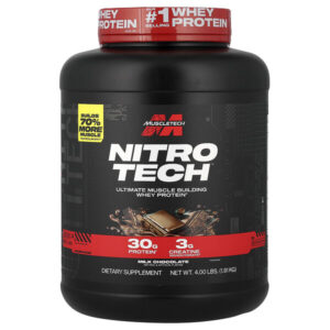 Nitro-Tech®, сывороточный протеин, со вкусом молочного шоколада, 1,81 кг (4 фунта) — MuscleTech
