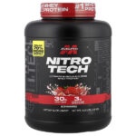 серия Performance, Nitro Tech, основной источник сывороточных пептидов и изолятов, клубничный вкус, 1,81 кг (4 фунта) — MuscleTech