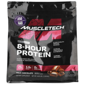 Platinum 8-Hour Protein, смесь для приготовления протеинового коктейля, молочный шоколад, 2,09 кг (4,6 фунта) — MuscleTech