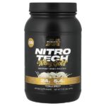 Nitro-Tech™ Whey Gold, сывороточный протеин для гурманов, со вкусом ванильного крема, 907 г (2 фунта) — MuscleTech