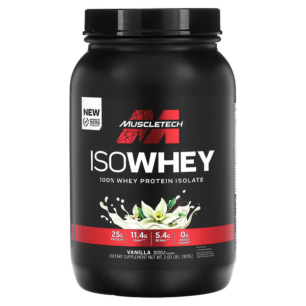 msc71759_v_8.jpg IsoWhey, 100% изолят сывороточного протеина, со вкусом ванили, 907 г (2 фунта) — MuscleTech