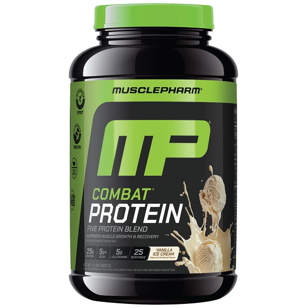 msf00344_v_0.jpg Combat® Protein, протеин, ванильное мороженое, 900 г (2 фунта) — MusclePharm