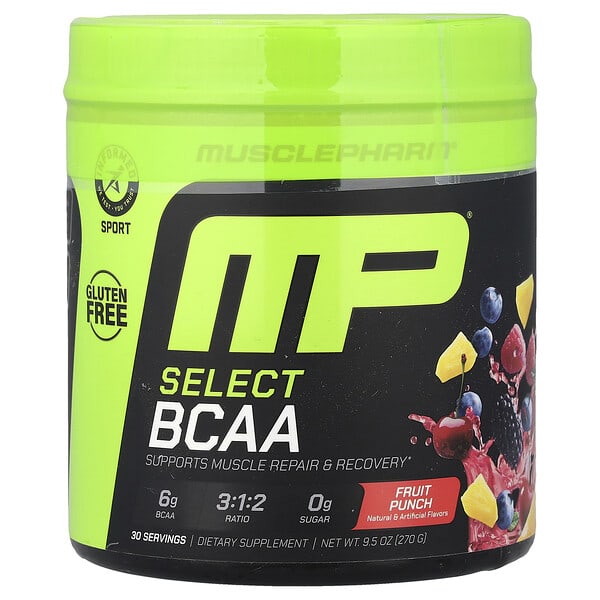 msf00382_v_58.jpg Select BCAA, со вкусом фруктового пунша, 270 г (9,5 унции) — MusclePharm