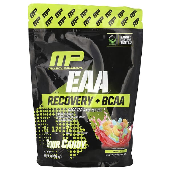 msf00870_v_12.jpg EAA, восстановление + BCAA, кислые конфеты, 355 г (12,5 унции) — MusclePharm