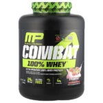 Combat® 100% сывороточный протеин в порошке, со вкусом клубники, 2,24 кг (5 фунтов) — MusclePharm