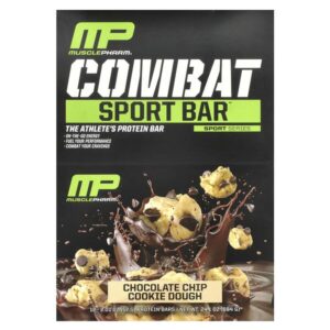 Combat Sport, тесто для шоколадного печенья, 12 батончиков, 57 г (2,01 унции) — MusclePharm