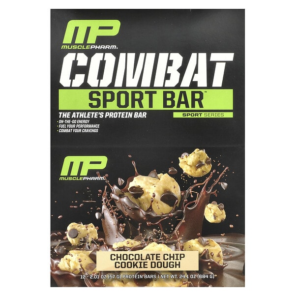 msf37223_v_57.jpg Combat Sport, тесто для шоколадного печенья, 12 батончиков, 57 г (2,01 унции) — MusclePharm