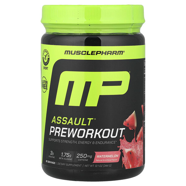 msf41611_v_24.jpg Assault®, предтренировочный комплекс, со вкусом арбуза, 344 г (12,1 унции) — MusclePharm