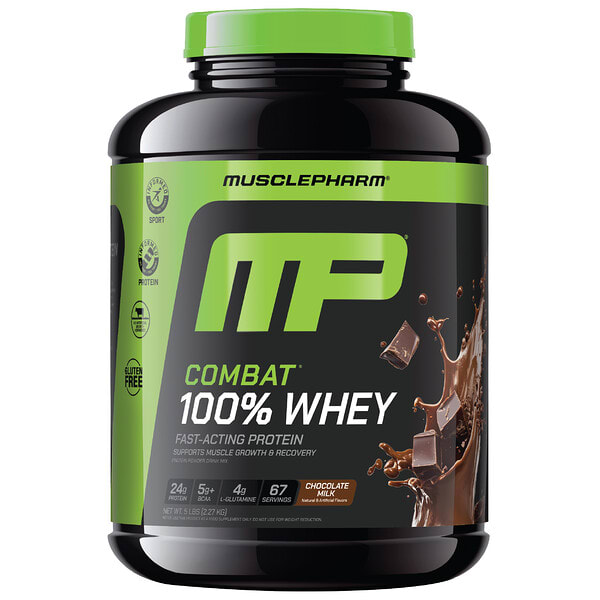 msf50234_v_0.jpg Combat® 100%, порошок из сывороточного протеина, со вкусом шоколадного молока, 2,27 кг (5 фунтов) — MusclePharm