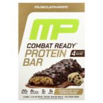 Протеиновый батончик Combat Ready™, тесто для шоколадного печенья, 4 батончика, 57 г (2,01 унции) — MusclePharm