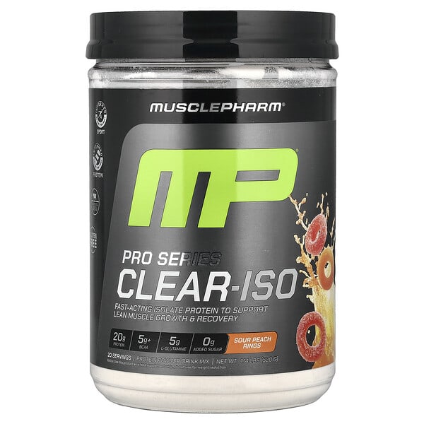 msf50295_v_8.jpg Pro Series Clear-ISO, протеиновая смесь для приготовления напитка, кусочки кислого персика, 520 мг (1,14 фунта) — MusclePharm