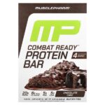 Протеиновый батончик Combat Ready™, шоколадный торт, 4 батончика, 57 г (2,01 унции) — MusclePharm