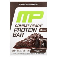 Протеиновый батончик Combat Ready™, шоколадный торт, 4 батончика, 57 г (2,01 унции) — MusclePharm
