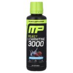 Select L-карнитин 3000, голубая малина, 480 мл (16 жидк. унций) — MusclePharm