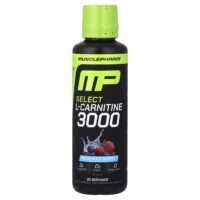 Select L-карнитин 3000, голубая малина, 480 мл (16 жидк. унций) — MusclePharm