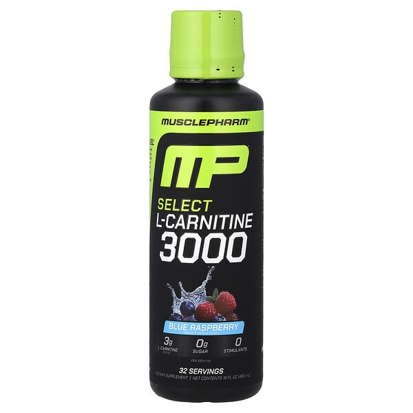 msf50303_v_8.jpg Select L-карнитин 3000, голубая малина, 480 мл (16 жидк. унций) — MusclePharm