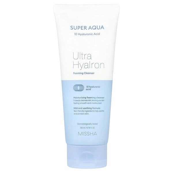 msh50722_v_42.jpg Super Aqua Ultra Hyalon, очищающая пенка, 200 мл (6,76 жидк. унции) — Missha