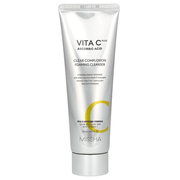 msh52347_v_31.jpg Vita C Plus Ascorbic Acid, Очищающая пенка для чистки лица, 4,05 жидких унций (120 мл) — Missha