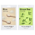 Airy Fit, тканевая маска, рис и зеленый чай, 10 шт. по 19 г (0,67 унции) — Missha