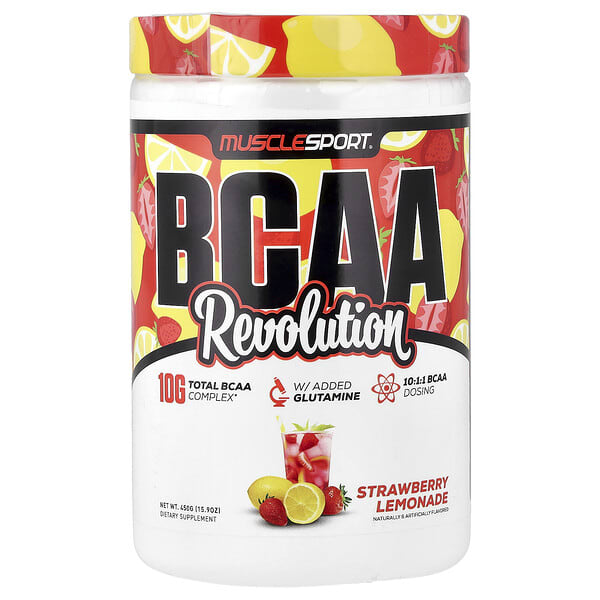 msl66173_v_24.jpg BCAA, Revolution, клубничный лимонад, 450 г (15,9 унции) — MuscleSport