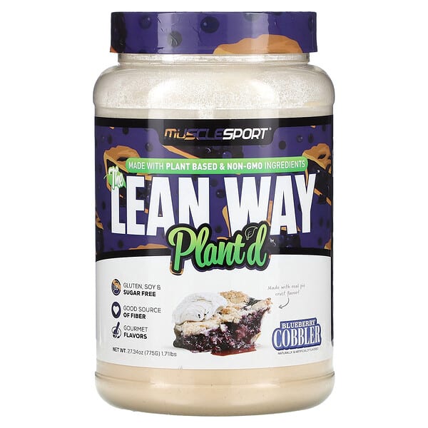 msl66705_v_8.jpg The Lean Whey, Plant'd, со вкусом голубики, 775 г (1,7 фунта) — MuscleSport
