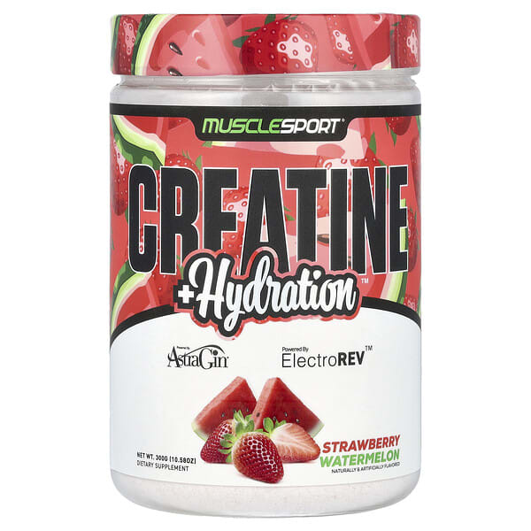 msl66886_v_8.jpg Creatine + Hydration, клубника и арбуз, 300 г (10,58 унции) — MuscleSport