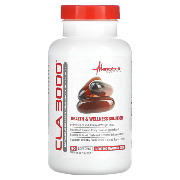 mtb31209_v_8.jpg CLA 3000, 90 капсул (1000 мг в каждой капсуле) — Metabolic Nutrition