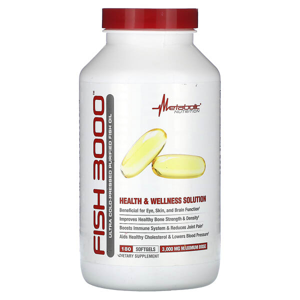 mtb31458_v_8.jpg Fish 3000, 180 капсул (1000 мг в 1 капсуле) — Metabolic Nutrition