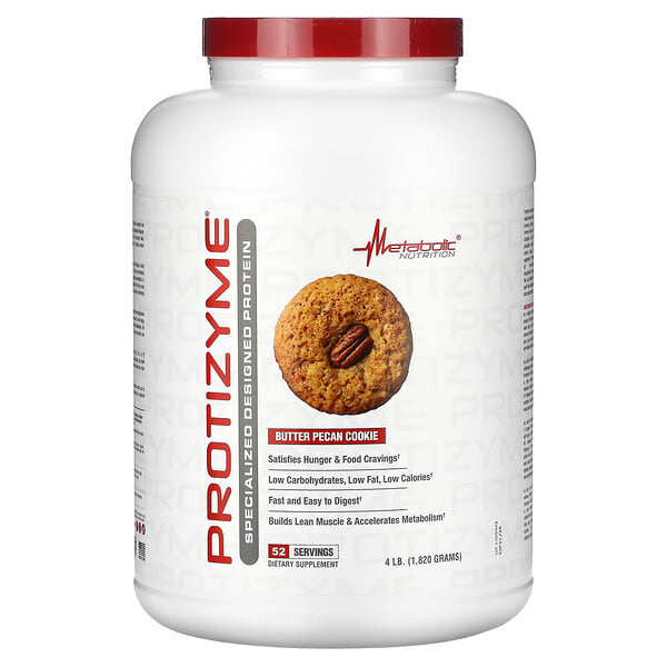 mtb40571_v_10.jpg Protizyme, Specialized Designed Protein, печенье с пеканом, 4 фунта (1820 г) — Metabolic Nutrition