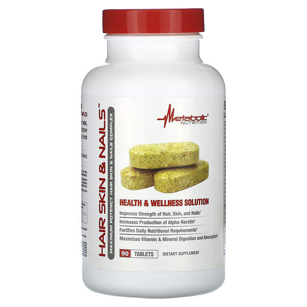 mtb56290_v_8.jpg Hair Skin & Nails, 90 таблеток — Metabolic Nutrition