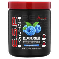 ESP Extreme Energy Stimulant Pre-Workout, синяя малина, 275 г (10 унций) — Metabolic Nutrition