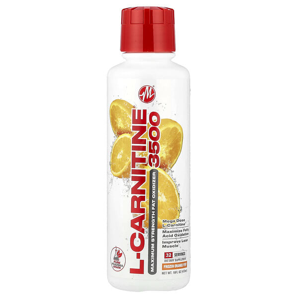 mtb80030_v_8.jpg L-Carnitine 3500®, апельсиновый леденец, 473 мл (16 жидк. унций) — Metabolic Nutrition
