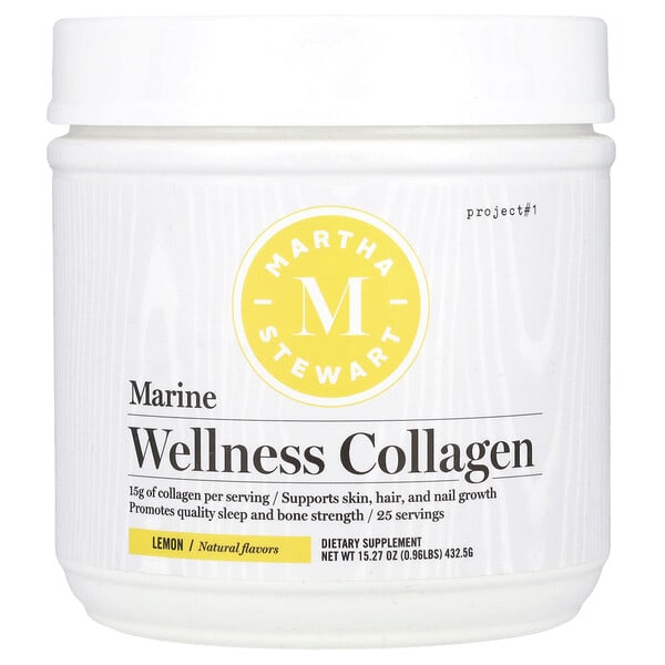 mte64352_v_8.jpg Martha Stewart Wellness, Морской оздоровительный коллаген, лимон, 432,5 г (15,27 унции)