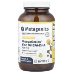 OmegaGenics®, рыбий жир с ЭПК и ДГК, натуральный лимон, 500 мг, 120 мягких таблеток — Metagenics