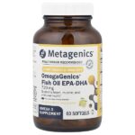 OmegaGenics®, Fish Oil EPA-DHA, Natural Lemon-Lime, 720 mg, 60 Softgels — Metagenics