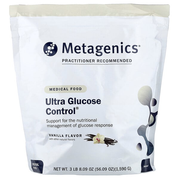 mtg93782_v_8.jpg Ultra Glucose Control®, лечебная пищевая добавка, со вкусом ванили, 1590 г (3 фунта 8,09 унции) — Metagenics