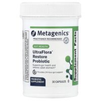 UltraFlora®, восстанавливающий пробиотик, 30 капсул (253,5 мг (20 млрд КОЕ) в 1 капсуле) — Metagenics