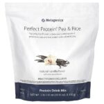 Perfect Protein, горох и рис, с натуральным вкусом ванили, 1110 г (2 фунта, 7,15 унции) — Metagenics